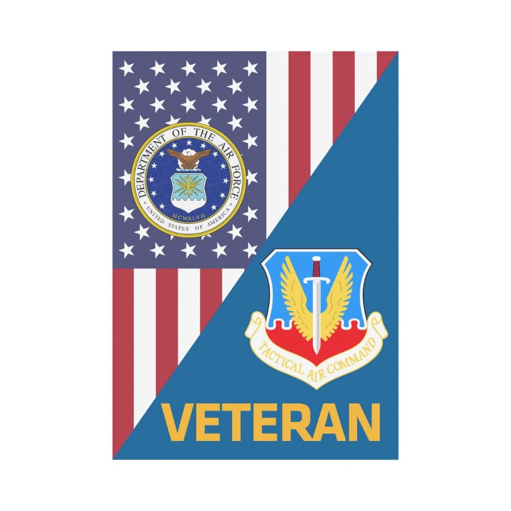 US Air Force Tactical Air Command Veteran House Flag 28 inches x 40 inches Twin-Side Printing-HouseFlag-USAF-Shield-Veterans Nation