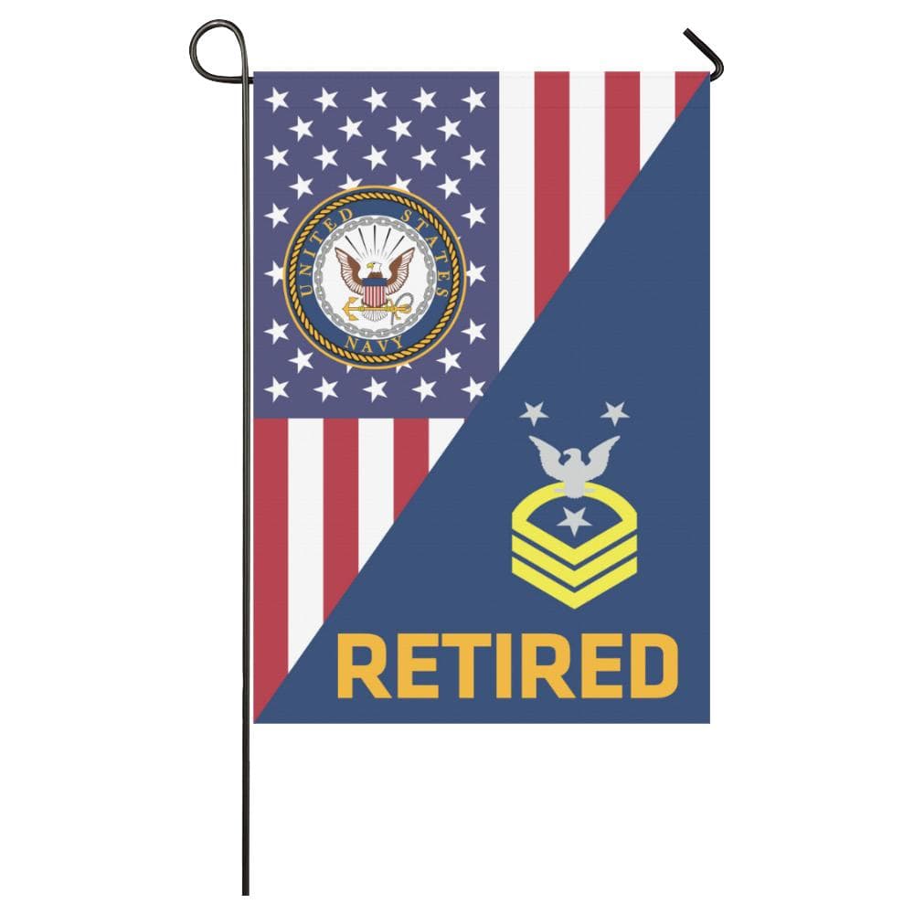 US Navy E-9 Command Master Chief Petty Officer E9 CMDCM Senior Enlisted Advisor Collar Device Retired House Flag 28 inches x 40 inches Twin-Side Printing-HouseFlag-Navy-Collar-Veterans Nation