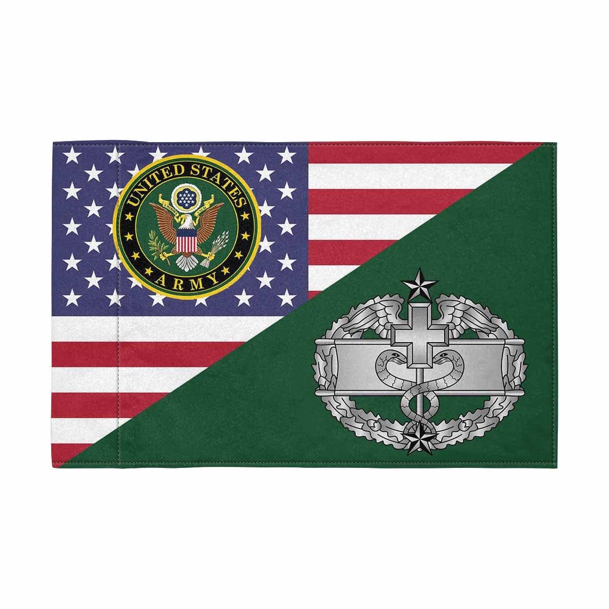 US Army Combat Medical 3rd Award Badge Motorcycle Flag 9" x 6" Twin-Side Printing D01-MotorcycleFlag-Army-Veterans Nation