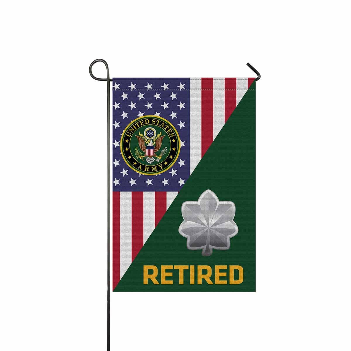 US Army O-5 Lieutenant Colonel O5 LTC Field Officer Retired Garden Flag/Yard Flag 12 inches x 18 inches Twin-Side Printing-GDFlag-Army-Ranks-Veterans Nation