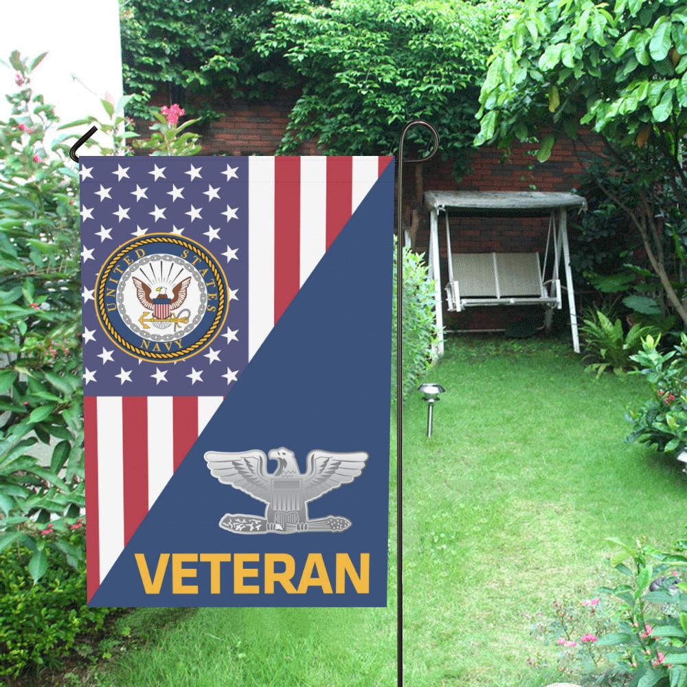 US Navy O-6 Captain O6 CAPT Senior Officer Veteran Garden Flag/Yard Flag 12 inches x 18 inches Twin-Side Printing-GDFlag-Navy-Officer-Veterans Nation