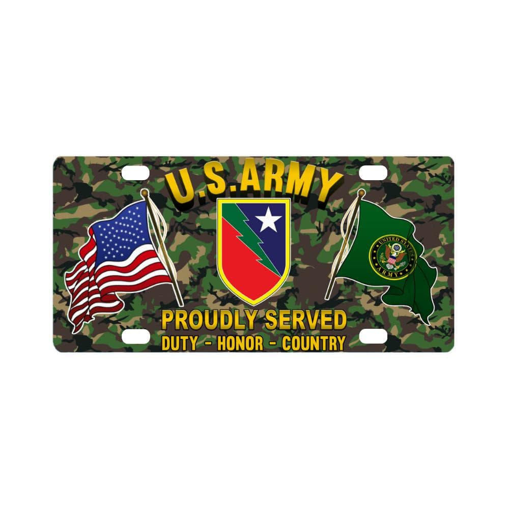 US ARMY 136TH MANEUVER ENHANCEMENT BRIGADE- Classic License Plate-LicensePlate-Army-CSIB-Veterans Nation