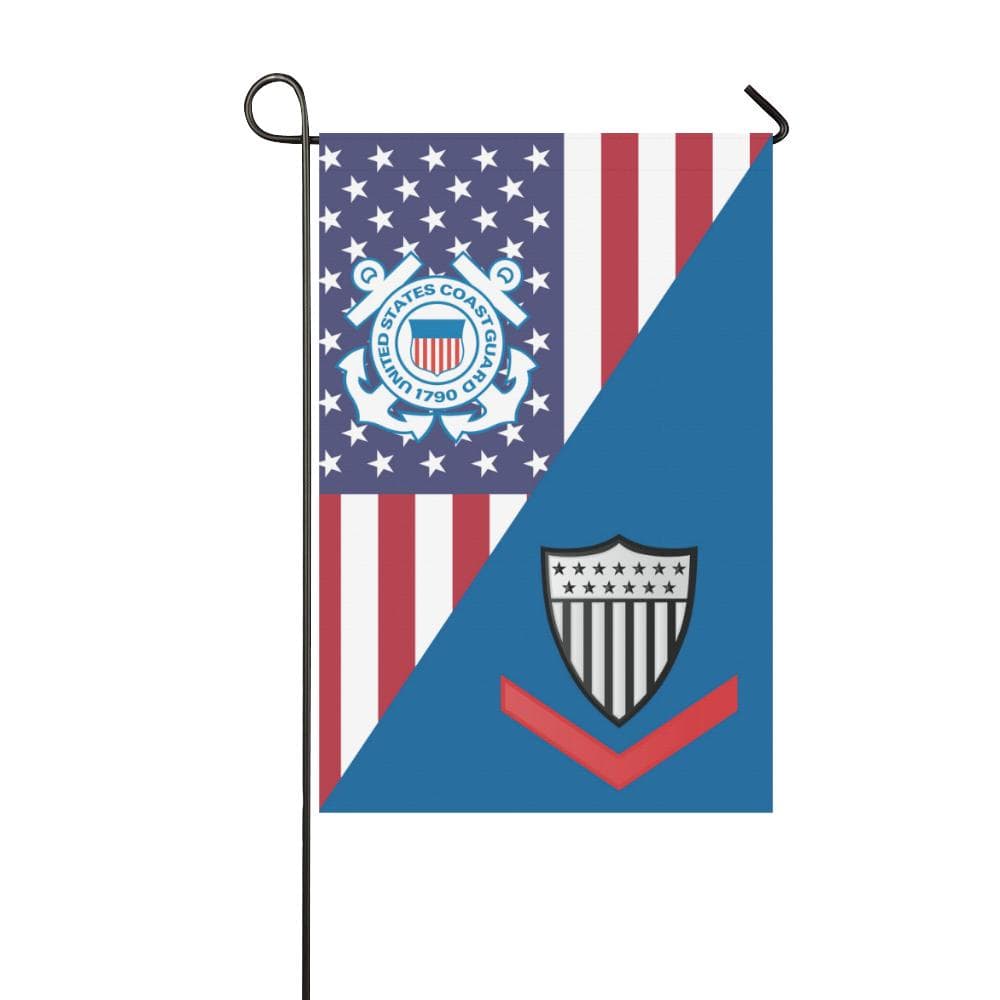 US Coast Guard E-4 Petty Officer Third Class E4 PO3 Garden Flag/Yard Flag 12 inches x 18 inches Twin-Side Printing-GDFlag-USCG-Collar-Veterans Nation