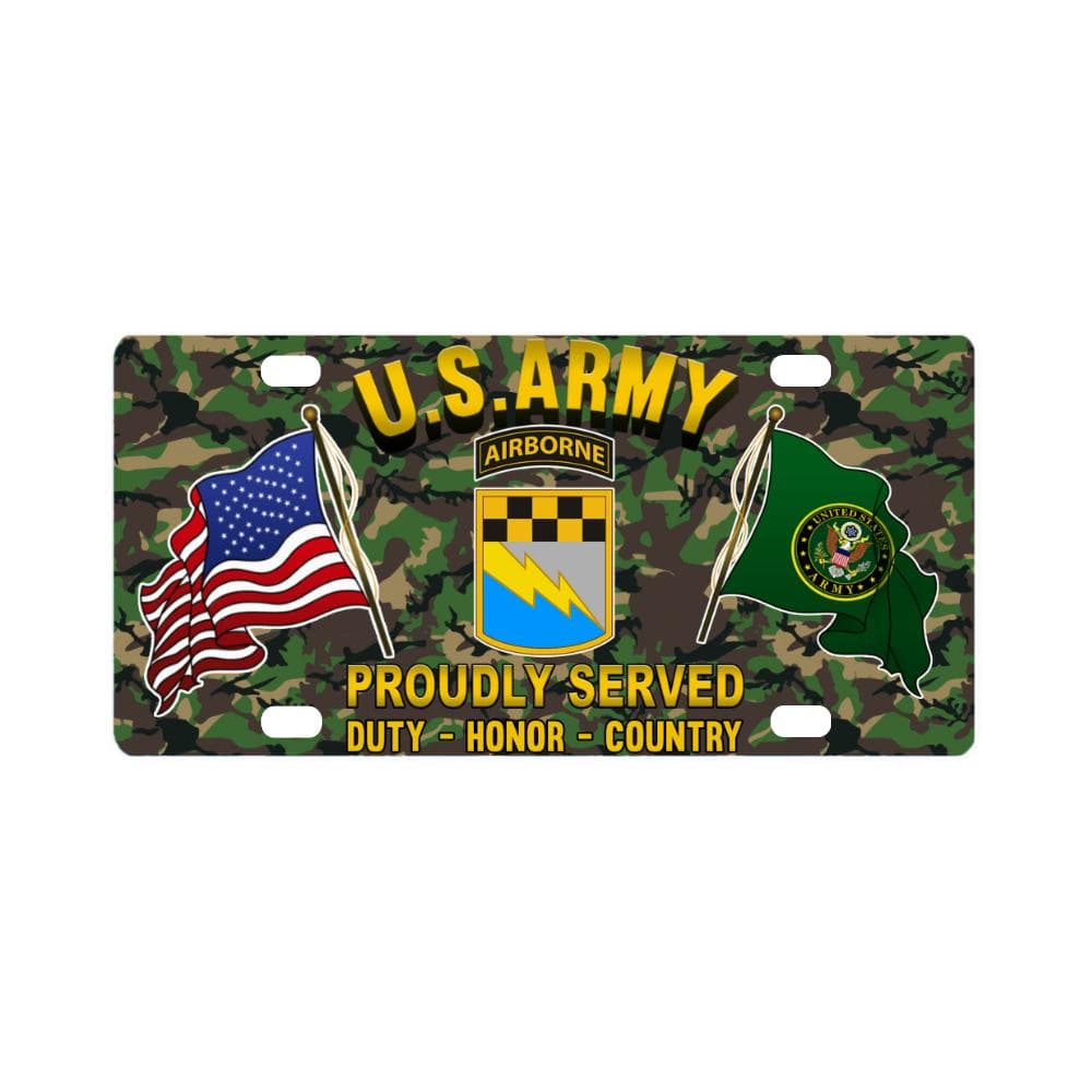 US ARMY 525TH MILITARY INTELLIGENCE BRIGADE W- AIR Classic License Plate-LicensePlate-Army-CSIB-Veterans Nation