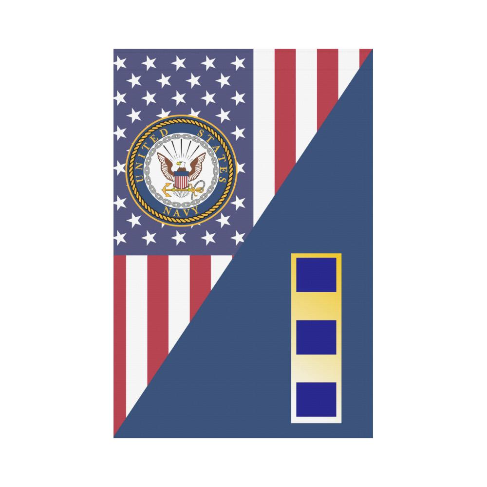 US Navy W-2 Chief Warrant Officer 2 W2 CW2 Garden Flag/Yard Flag 12 inches x 18 inches Twin-Side Printing-GDFlag-Navy-Officer-Veterans Nation