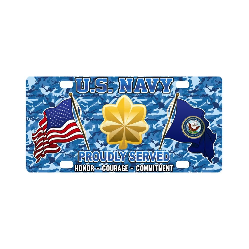 US Navy O-4 Lieutenant Commander O4 LCDR Junior Of Classic License Plate-LicensePlate-Navy-Officer-Veterans Nation