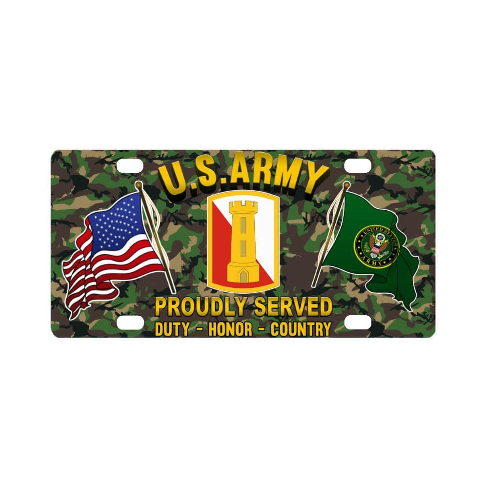 US ARMY 168TH ENGINEER BRIGADE- Classic License Plate-LicensePlate-Army-CSIB-Veterans Nation