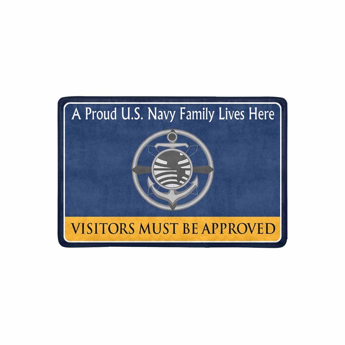 Navy Religious Program Specialist Navy RP Family Doormat - Visitors must be approved (23,6 inches x 15,7 inches)-Doormat-Navy-Rate-Veterans Nation