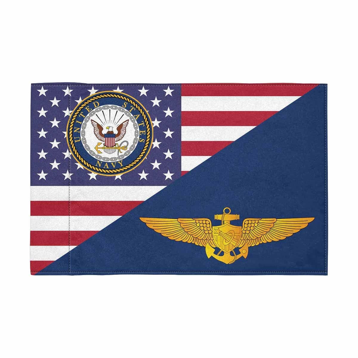 US Navy Naval Astronaut Motorcycle Flag 9" x 6" Twin-Side Printing D01-MotorcycleFlag-Navy-Veterans Nation