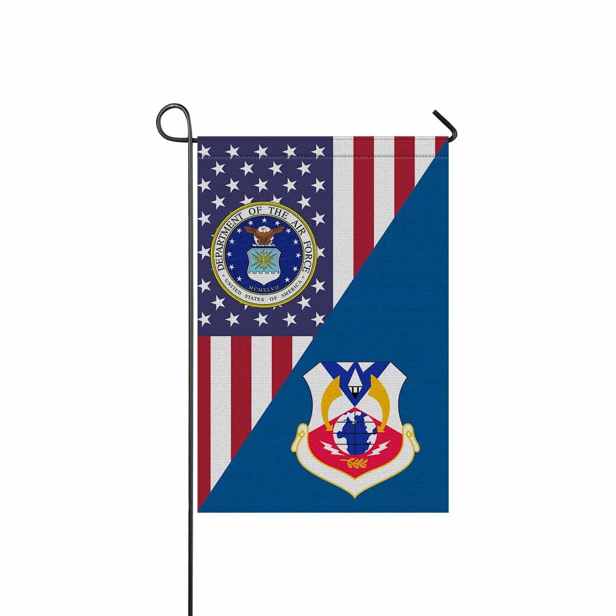 US Air Force 6th Air Division Garden Flag/Yard Flag 12 inches x 18 inches Twin-Side Printing-GDFlag-USAF-AirDivision-Veterans Nation