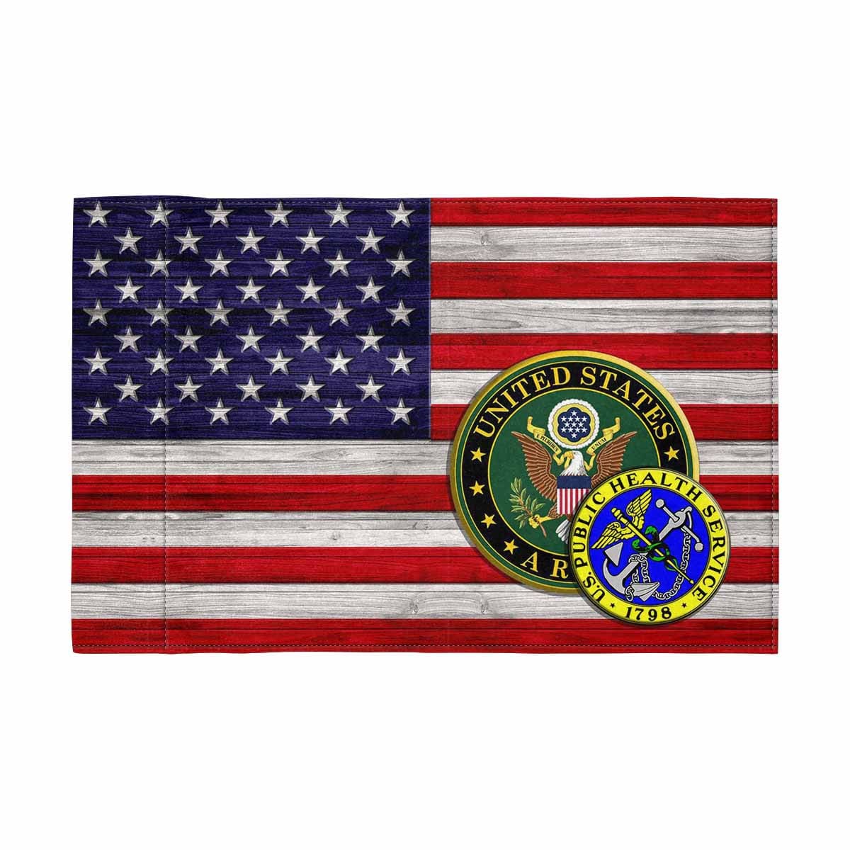 US Army Public Health Service Motorcycle Flag 9" x 6" Twin-Side Printing D02-Garden Flag-Veterans Nation