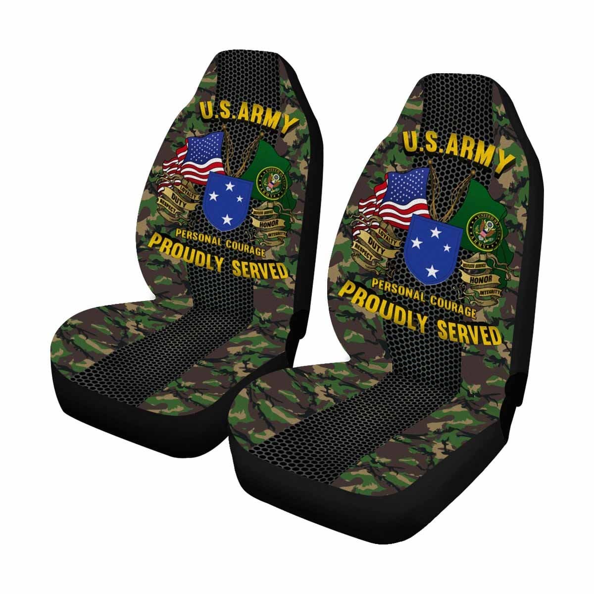 US Army 23rd Infantry Division Car Seat Covers (Set of 2)-SeatCovers-Army-CSIB-Veterans Nation