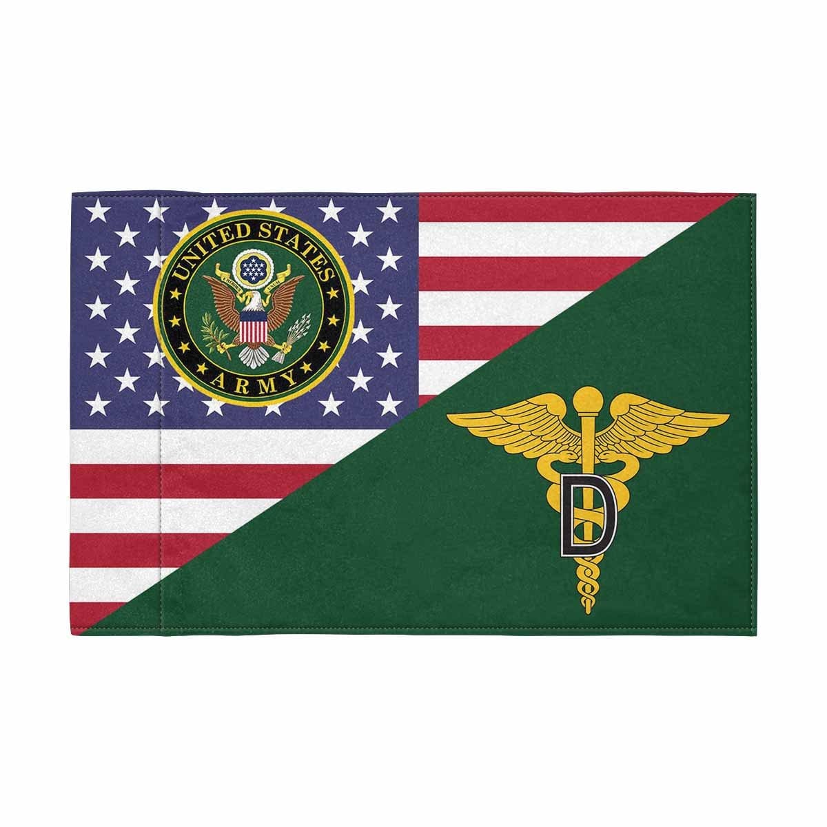 US Army Dental Corps Motorcycle Flag 9" x 6" Twin-Side Printing D01-Garden Flag-Veterans Nation