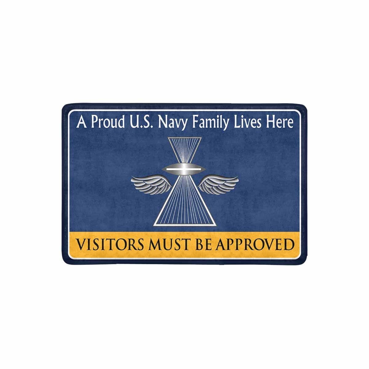 US Navy Photographer's Mate Navy PH Family Doormat - Visitors must be approved (23,6 inches x 15,7 inches)-Doormat-Navy-Rate-Veterans Nation