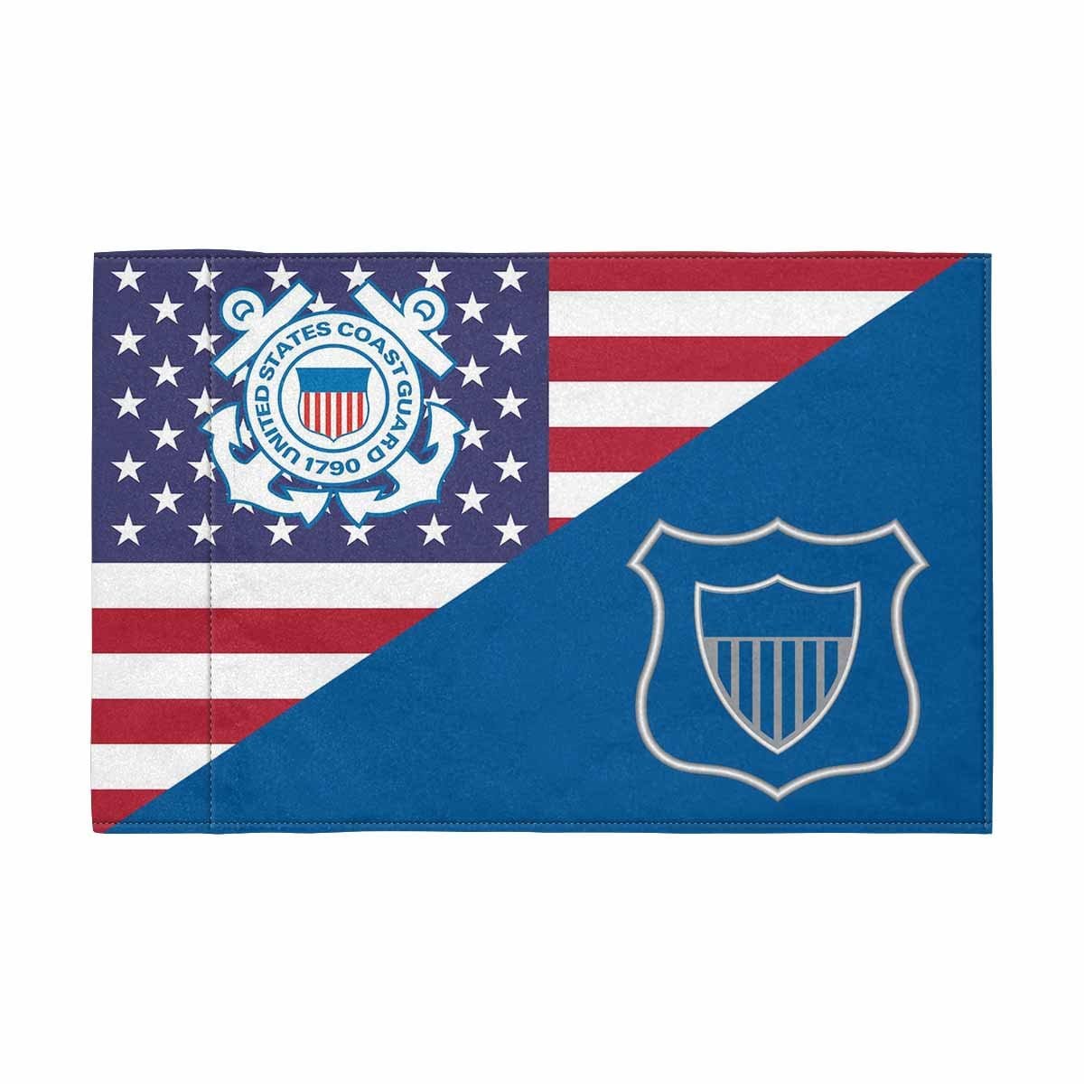 USCG ME Motorcycle Flag 9" x 6" Twin-Side Printing D01-MotorcycleFlag-USCG-Veterans Nation