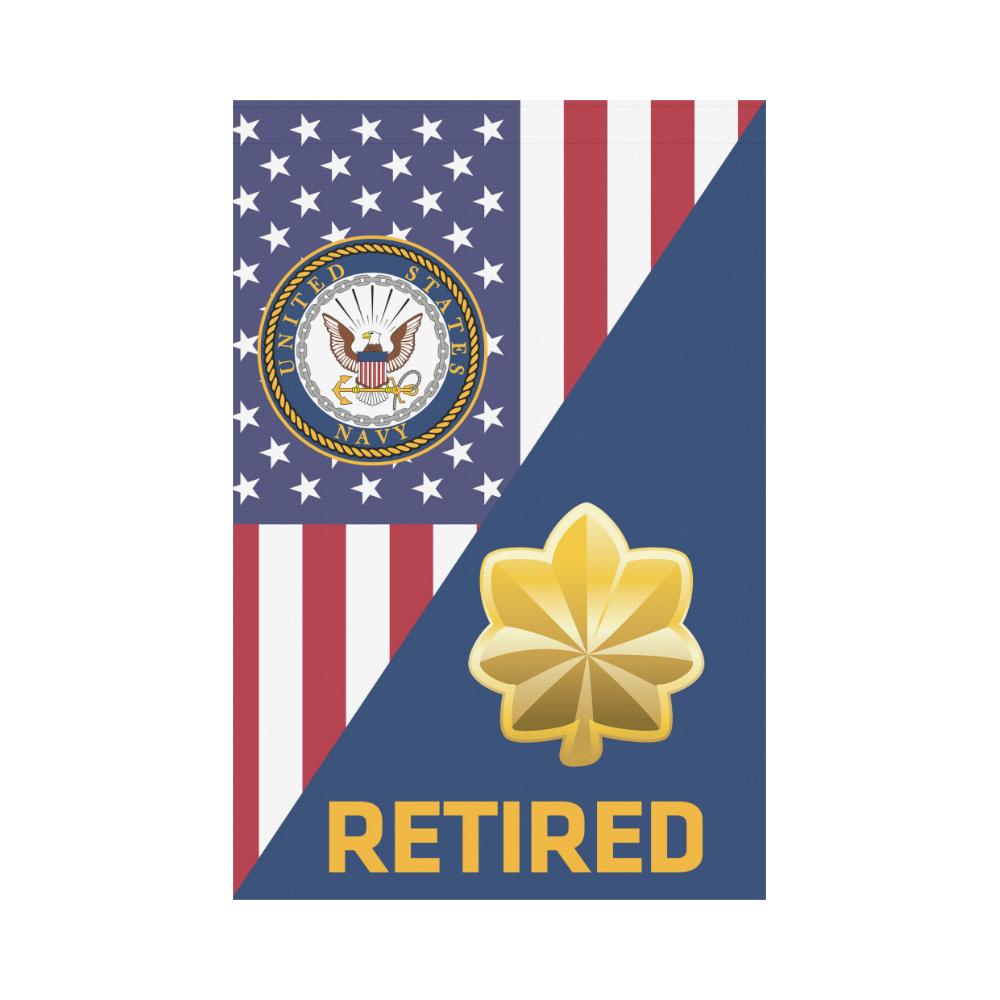 US Navy O-4 Lieutenant Commander O4 LCDR Retired Garden Flag/Yard Flag 12 inches x 18 inches Twin-Side Printing-GDFlag-Navy-Officer-Veterans Nation