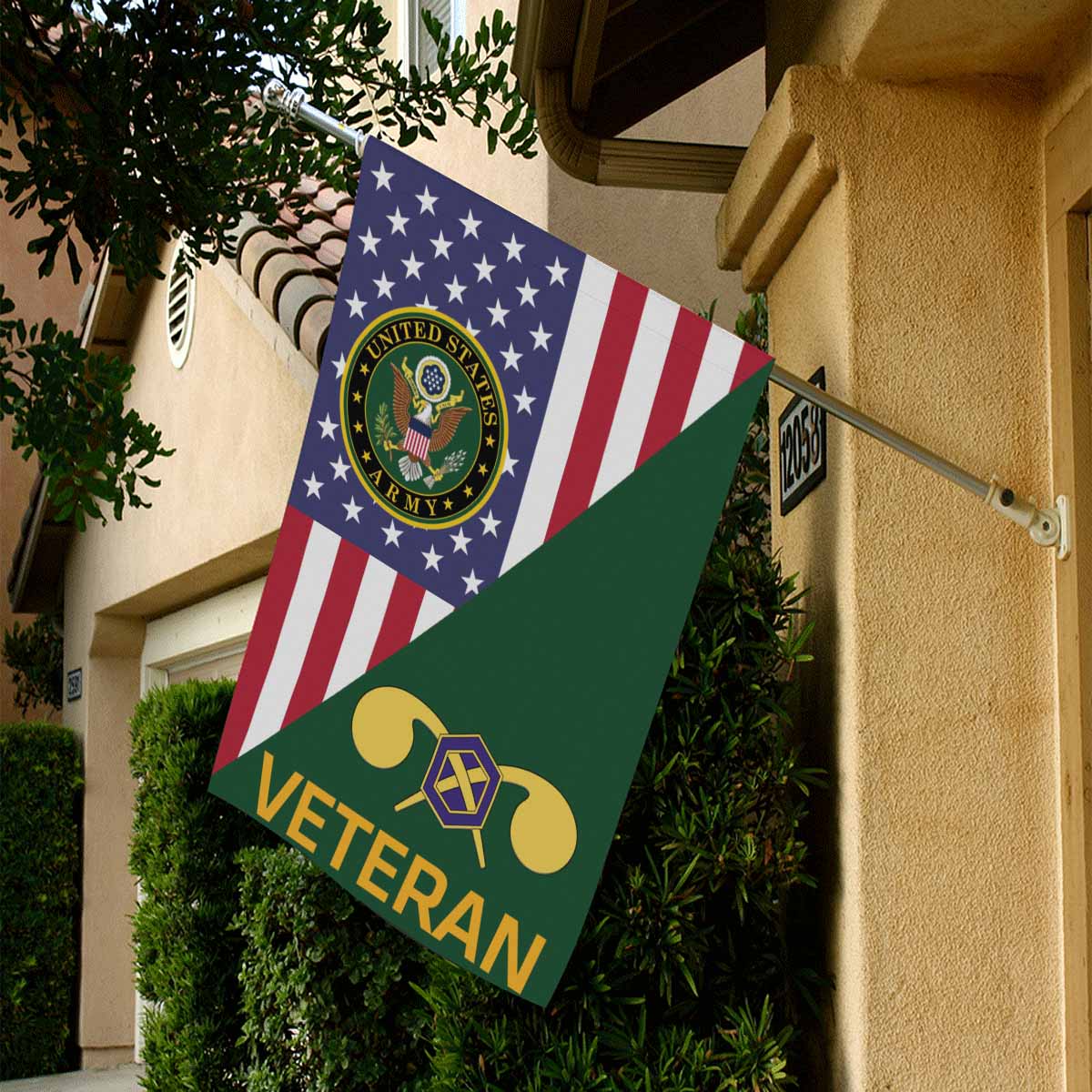 US Army Chemical Corps Veteran House Flag 28 Inch x 40 Inch Twin-Side Printing-HouseFlag-Army-Branch-Veterans Nation