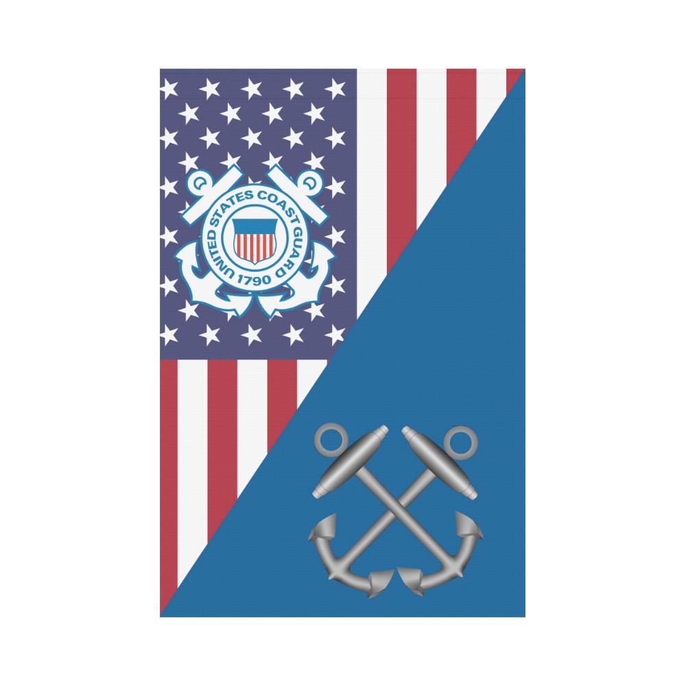 US Coast Guard Boatswains Mate BM Garden Flag/Yard Flag 12 inches x 18 inches-GDFlag-USCG-Rate-Veterans Nation