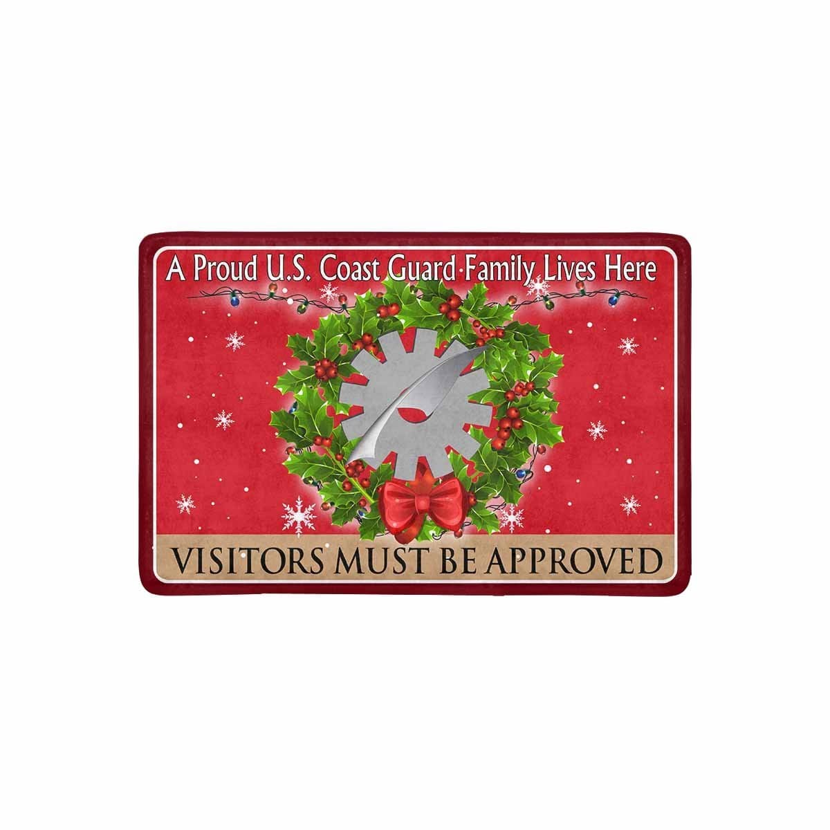 US Coast Guard Data Processing Technician DP Logo - Visitors must be approved Christmas Doormat-Doormat-USCG-Rate-Veterans Nation