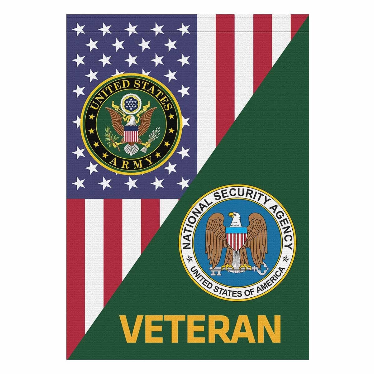 U.S National Security Agency Veteran House Flag 28 Inch x 40 Inch Twin-Side Printing-HouseFlag-Army-Branch-Veterans Nation