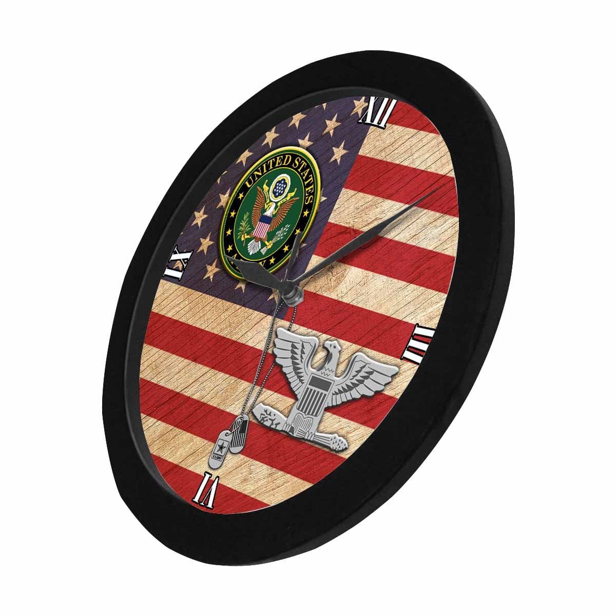 US Army O-6 Colonel O6 COL Wall Clock-WallClocks-Army-Ranks-Veterans Nation