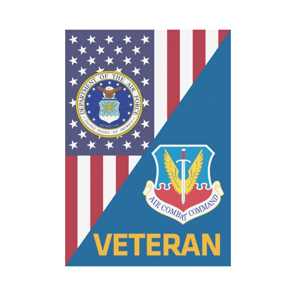 US Air Force Air Combat Command Veteran House Flag 28 inches x 40 inches Twin-Side Printing-HouseFlag-USAF-Shield-Veterans Nation