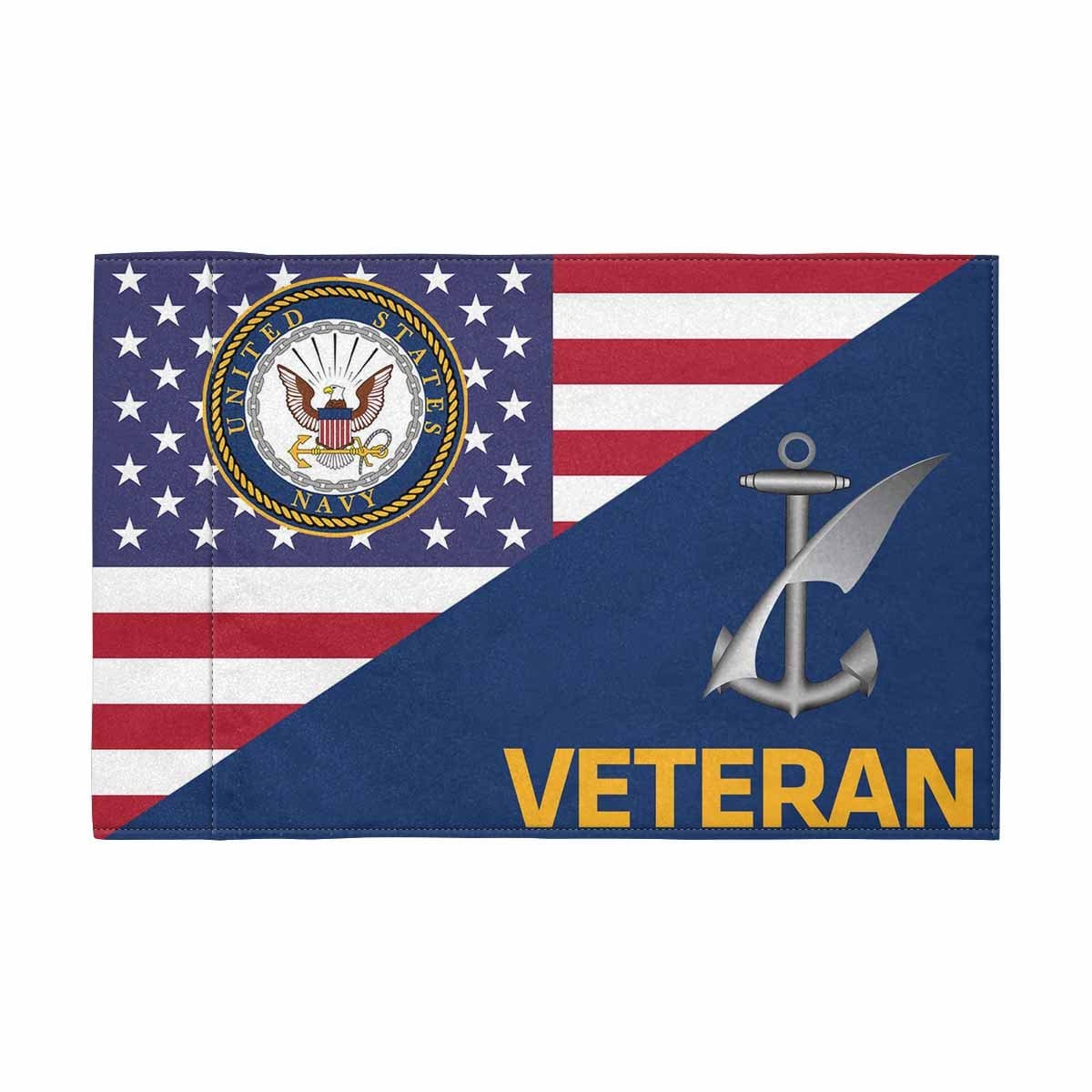 US Navy Counselor Navy NC Veteran Motorcycle Flag 9" x 6" Twin-Side Printing D01-MotorcycleFlag-Navy-Veterans Nation