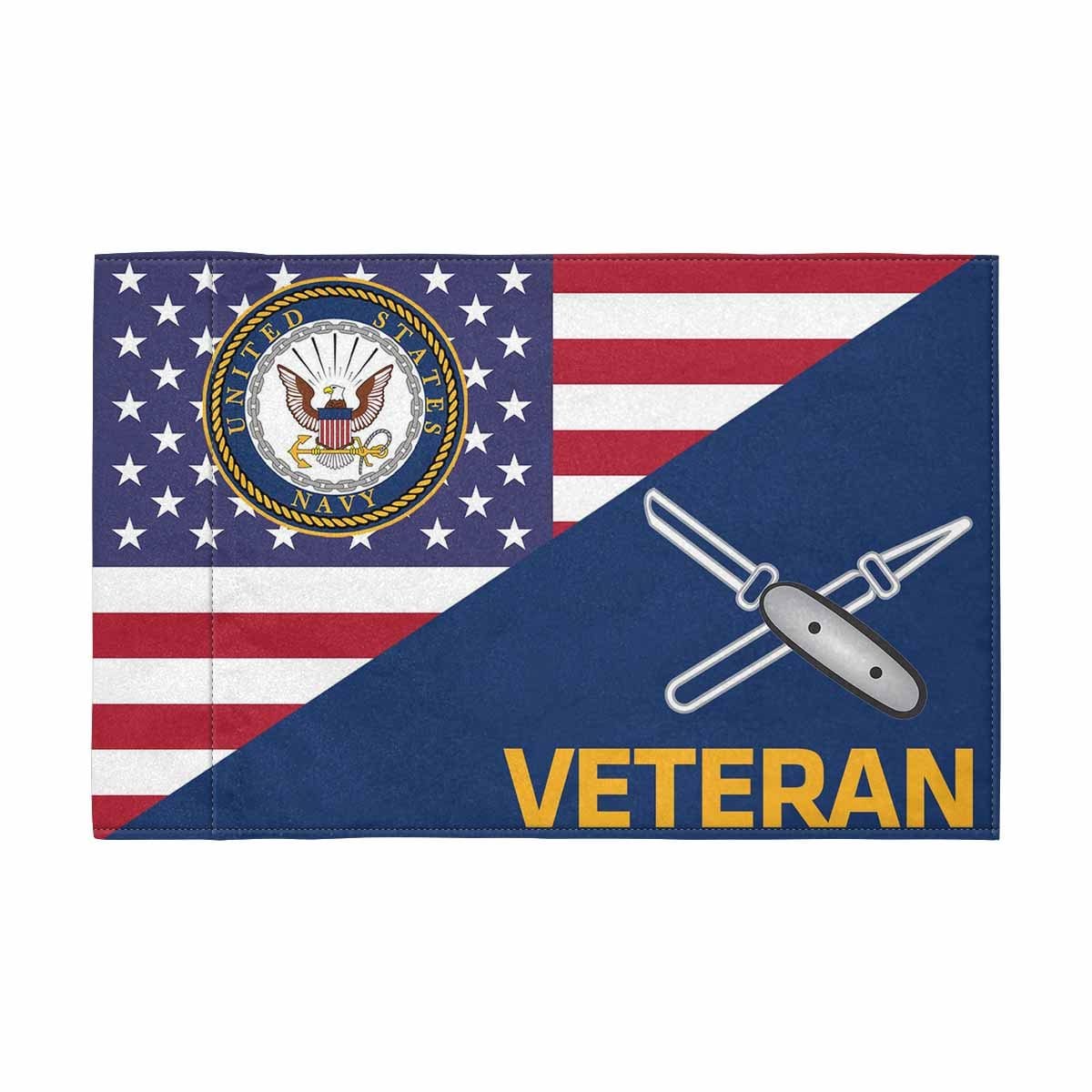 US Navy Lithographer Navy LI Veteran Motorcycle Flag 9" x 6" Twin-Side Printing D01-MotorcycleFlag-Navy-Veterans Nation