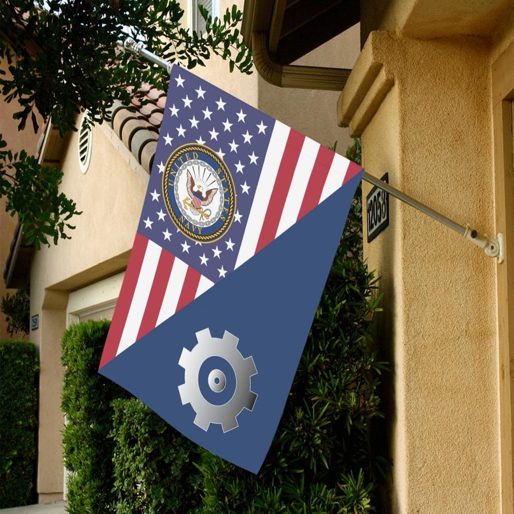 US Navy Engineman Navy EN House Flag 28 inches x 40 inches Twin-Side Printing-HouseFlag-Navy-Rate-Veterans Nation