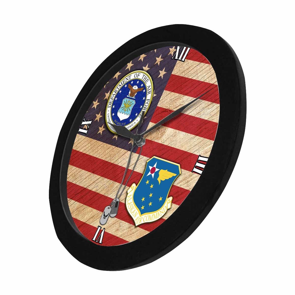 US Air Force Alaskan Air Command Wall Clock-WallClocks-USAF-Shield-Veterans Nation