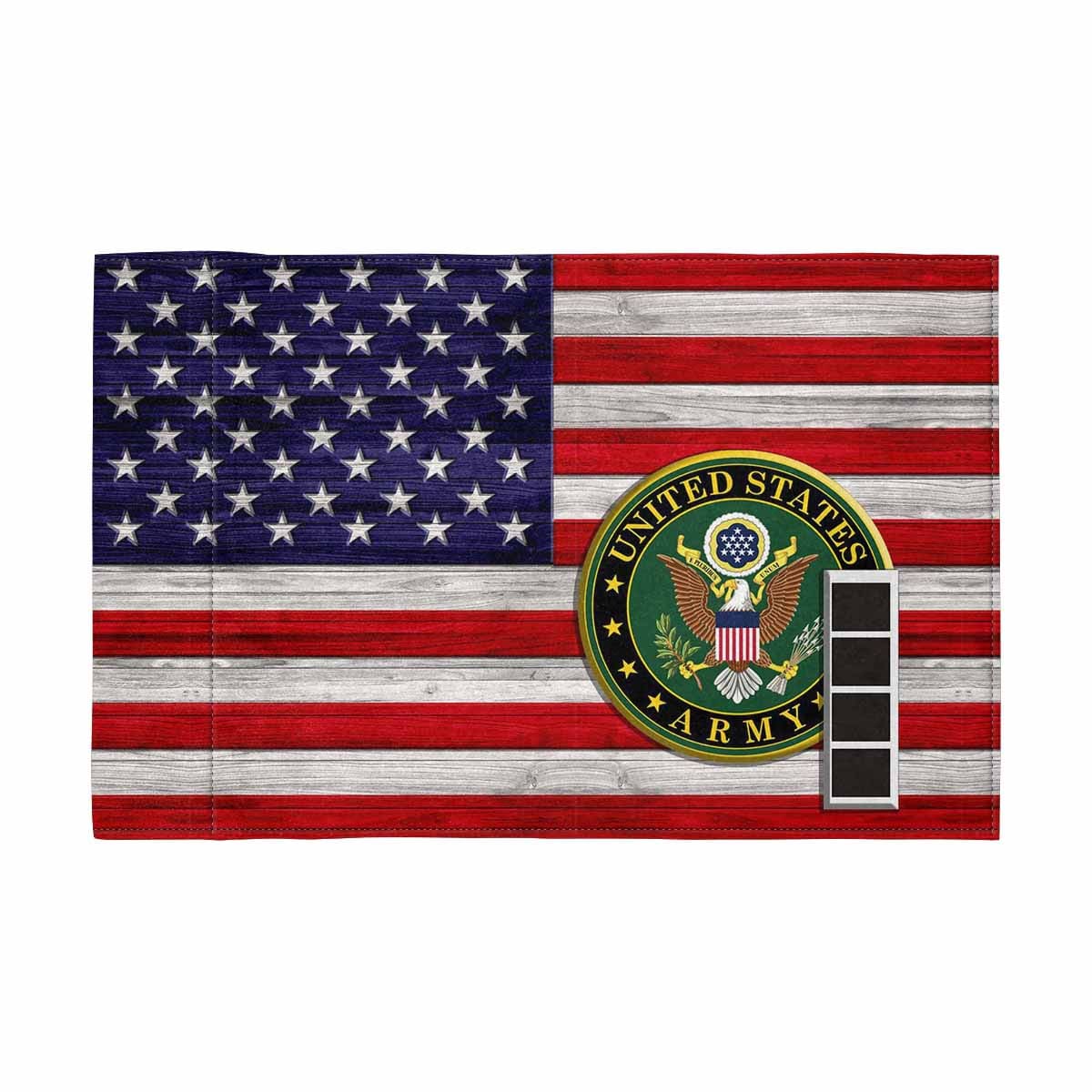 US Army W-4 Motorcycle Flag 9" x 6" Twin-Side Printing D02-Garden Flag-Veterans Nation