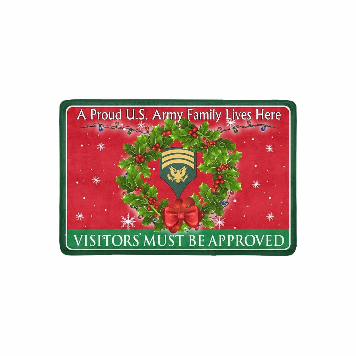 US Army E-7 SPC E7 Specialist Ranks - Visitors must be approved Christmas Doormat-Doormat-Army-Ranks-Veterans Nation