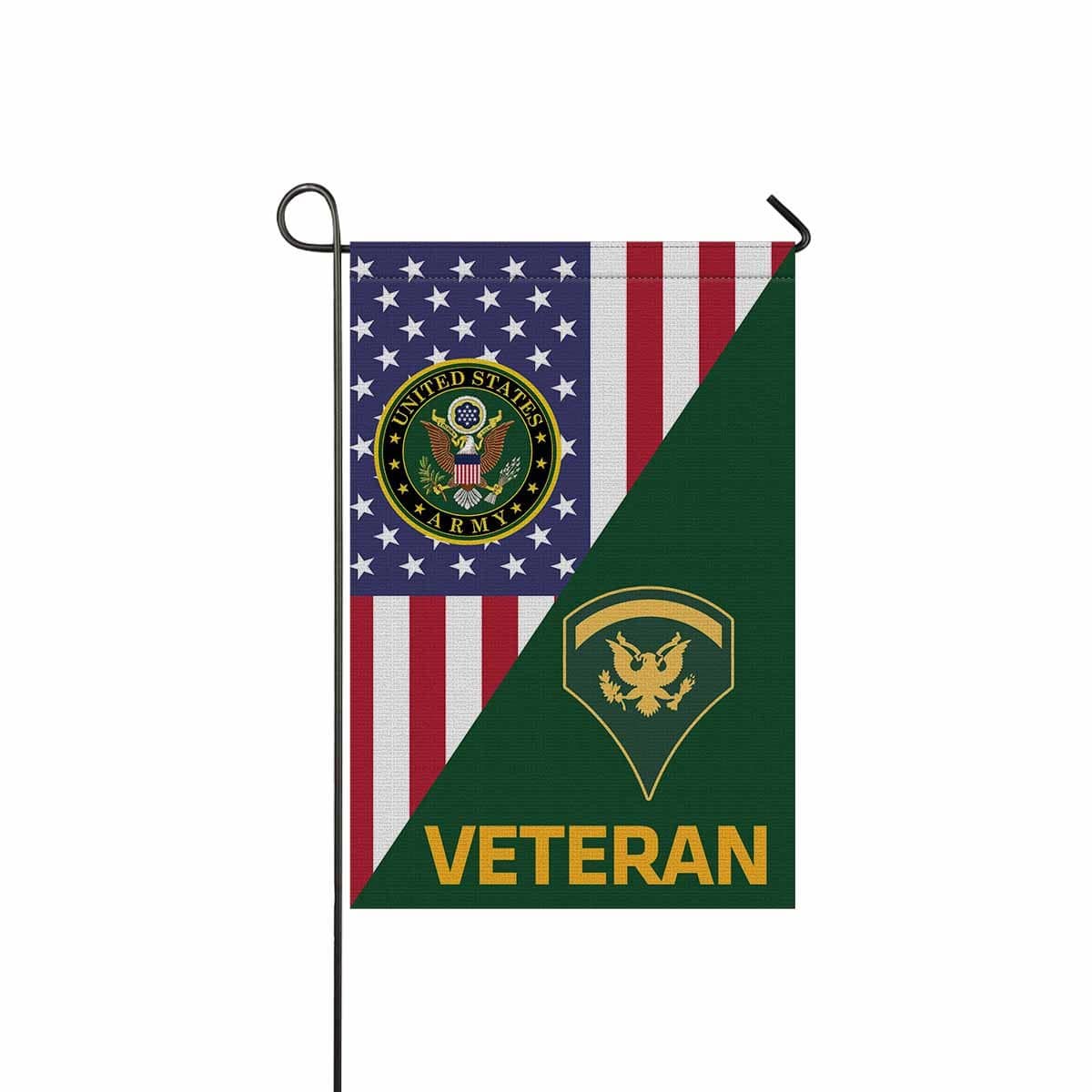 US Army E-5 SPC E5 SP5 Specialist 5 Specialist 2nd Class Veteran Garden Flag/Yard Flag 12 inches x 18 inches Twin-Side Printing-GDFlag-Army-Ranks-Veterans Nation