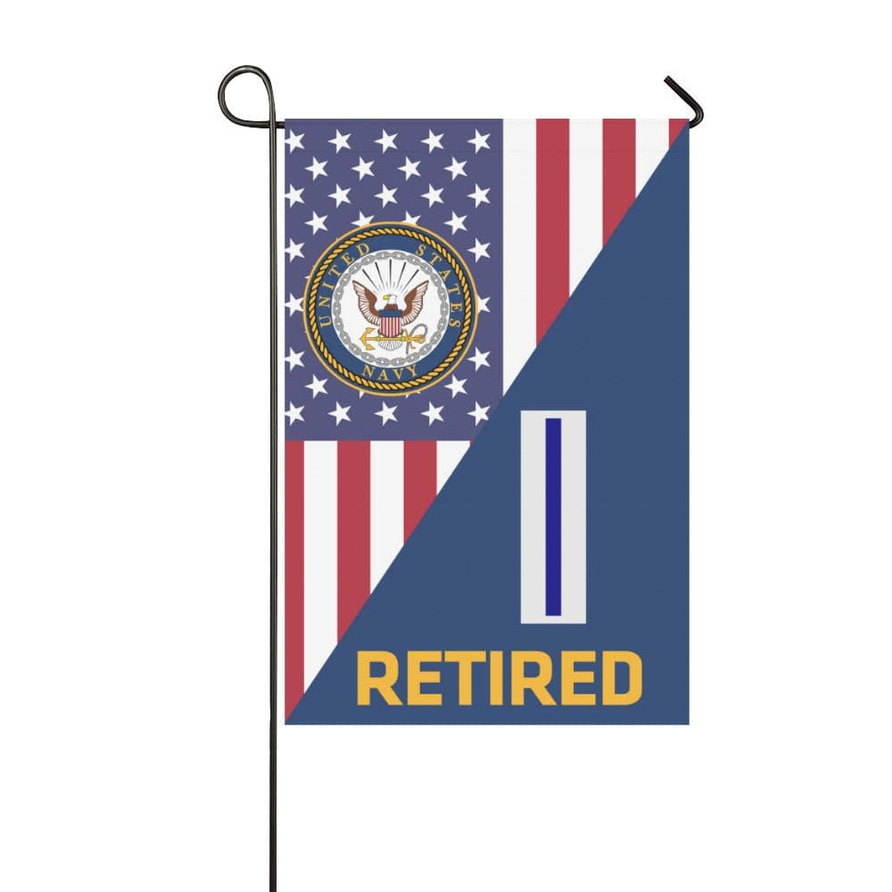 US Navy W-5 Chief Warrant Officer 5 W5 CW5 Retired Garden Flag/Yard Flag 12 inches x 18 inches Twin-Side Printing-GDFlag-Navy-Officer-Veterans Nation