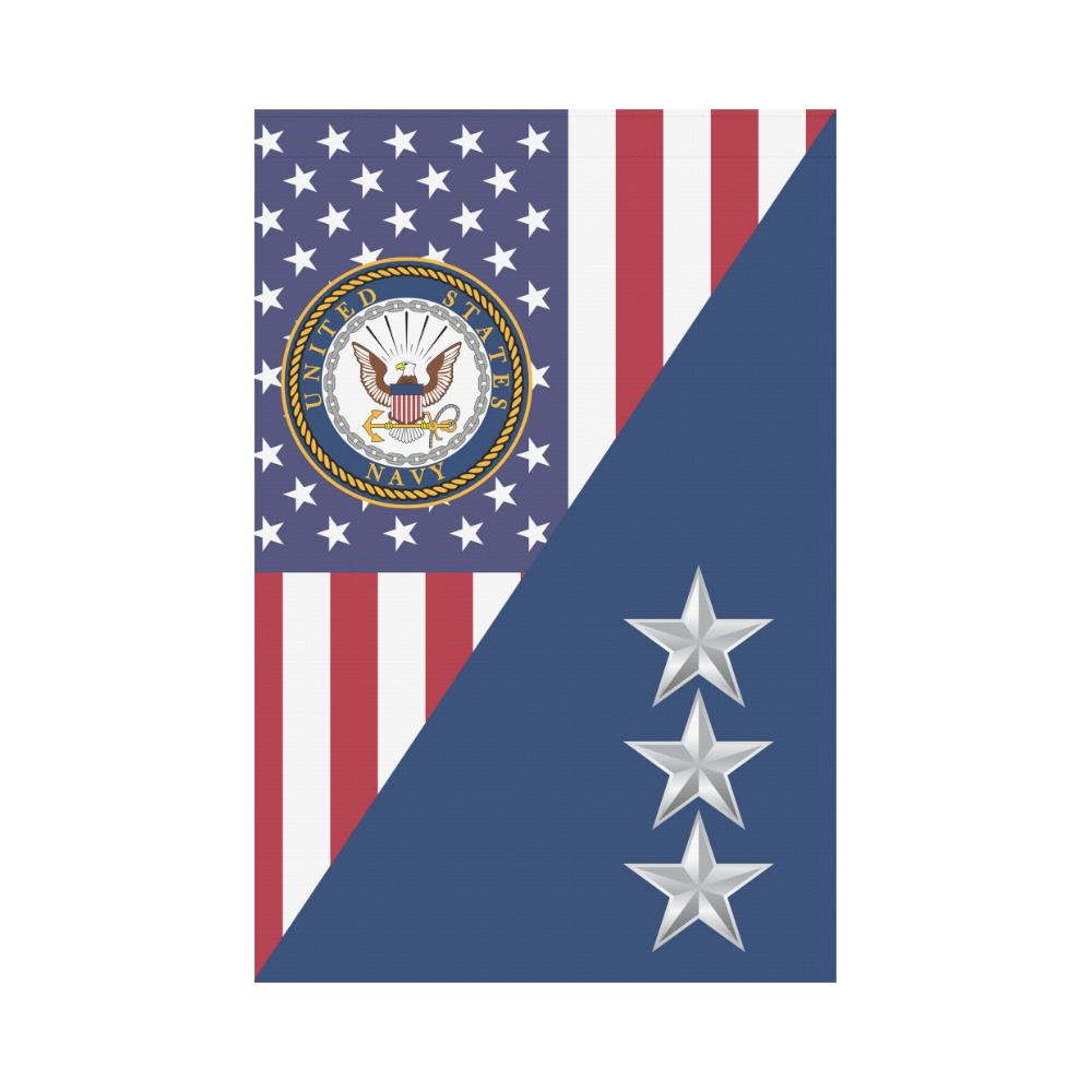 US Navy O-9 Vice Admiral O9 VADM Flag Officer Garden Flag/Yard Flag 12 inches x 18 inches Twin-Side Printing-GDFlag-Navy-Officer-Veterans Nation