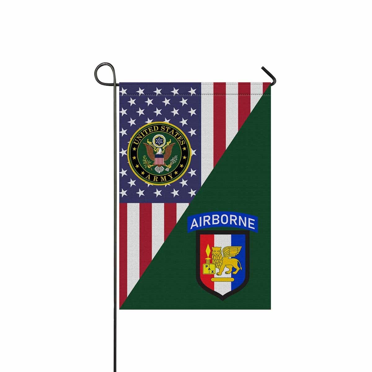 US ARMY SOUTHERN EUROPEAN TASK FORCE WITH AIRBORNE TAB Garden Flag/Yard Flag 12 inches x 18 inches Twin-Side Printing-GDFlag-Army-CSIB-Veterans Nation
