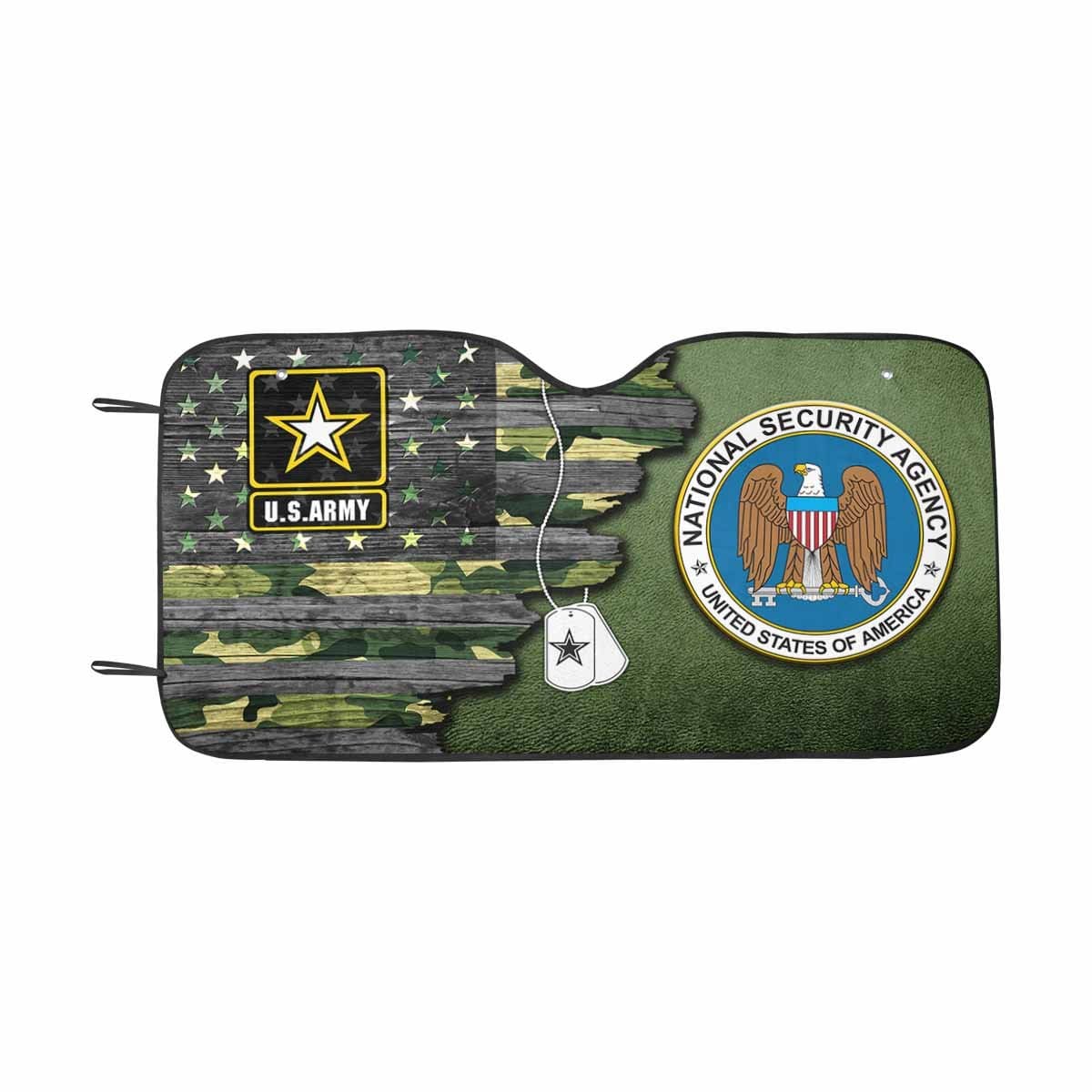 U.S National Security Agency Auto Sun Shade 55" x 29.53"-Sunshade-Army-Branch-Veterans Nation