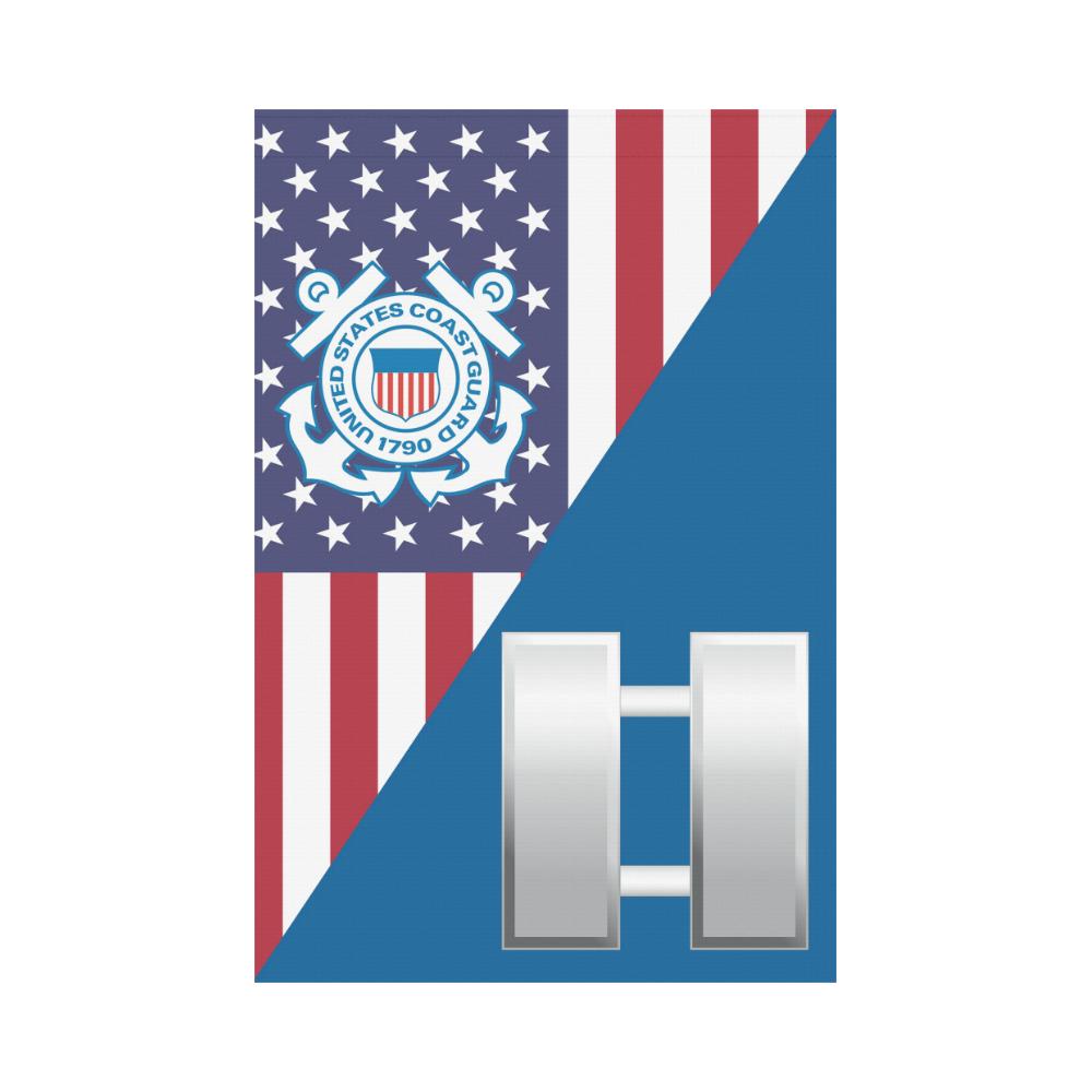 US Coast Guard O-3 Lieutenant O3 LT Junior Officer Garden Flag/Yard Flag 12 inches x 18 inches-GDFlag-USCG-Officer-Veterans Nation