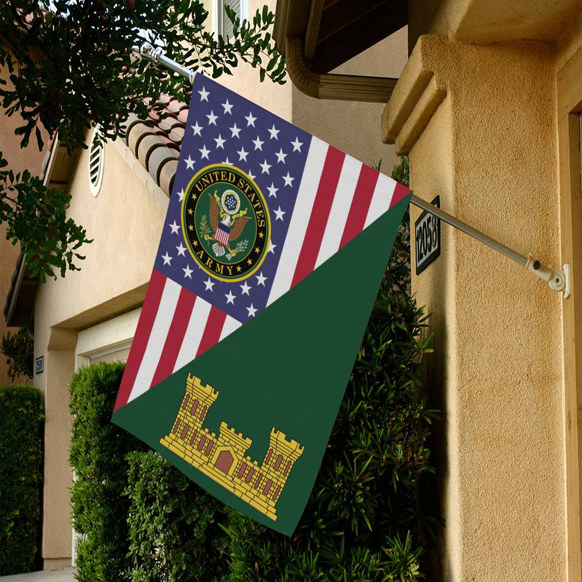 U.S. Army Corps of Engineers House Flag 28 Inch x 40 Inch Twin-Side Printing-HouseFlag-Army-Branch-Veterans Nation