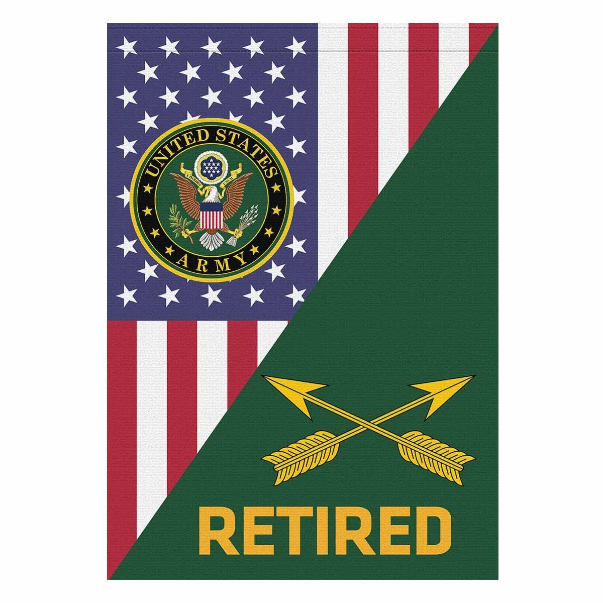 U.S. Army Special Forces (USASFC) Retired House Flag 28 Inch x 40 Inch Twin-Side Printing-HouseFlag-Army-Branch-Veterans Nation