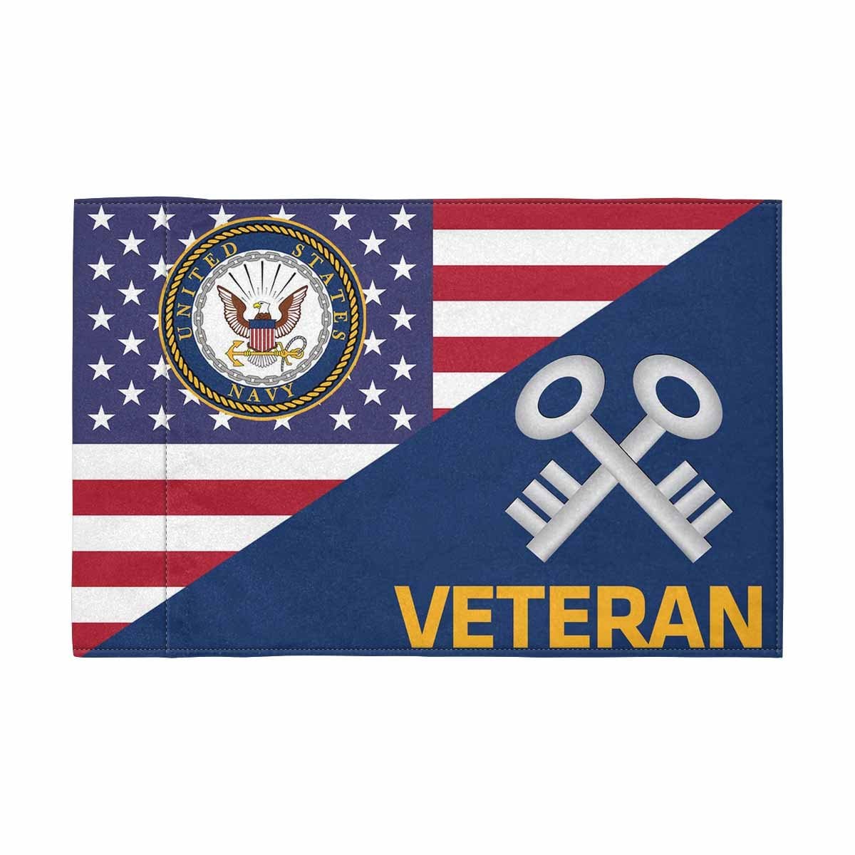 US Navy Storekeeper Navy SK Veteran Motorcycle Flag 9" x 6" Twin-Side Printing D01-MotorcycleFlag-Navy-Veterans Nation