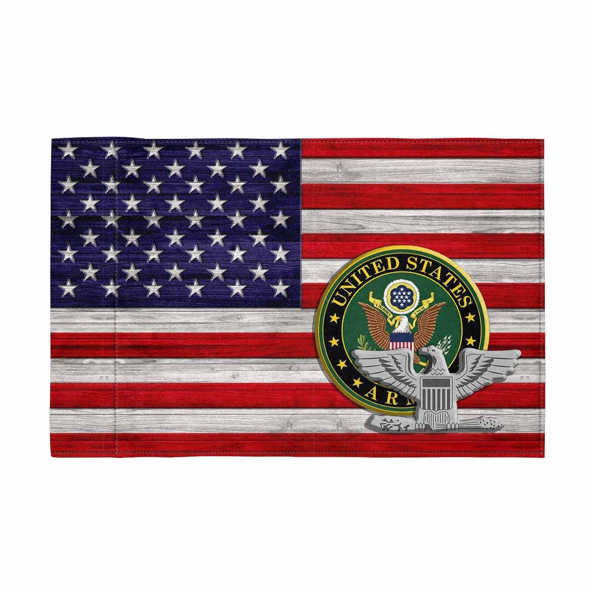 US Army O-6 Motorcycle Flag 9" x 6" Twin-Side Printing D02-Garden Flag-Veterans Nation