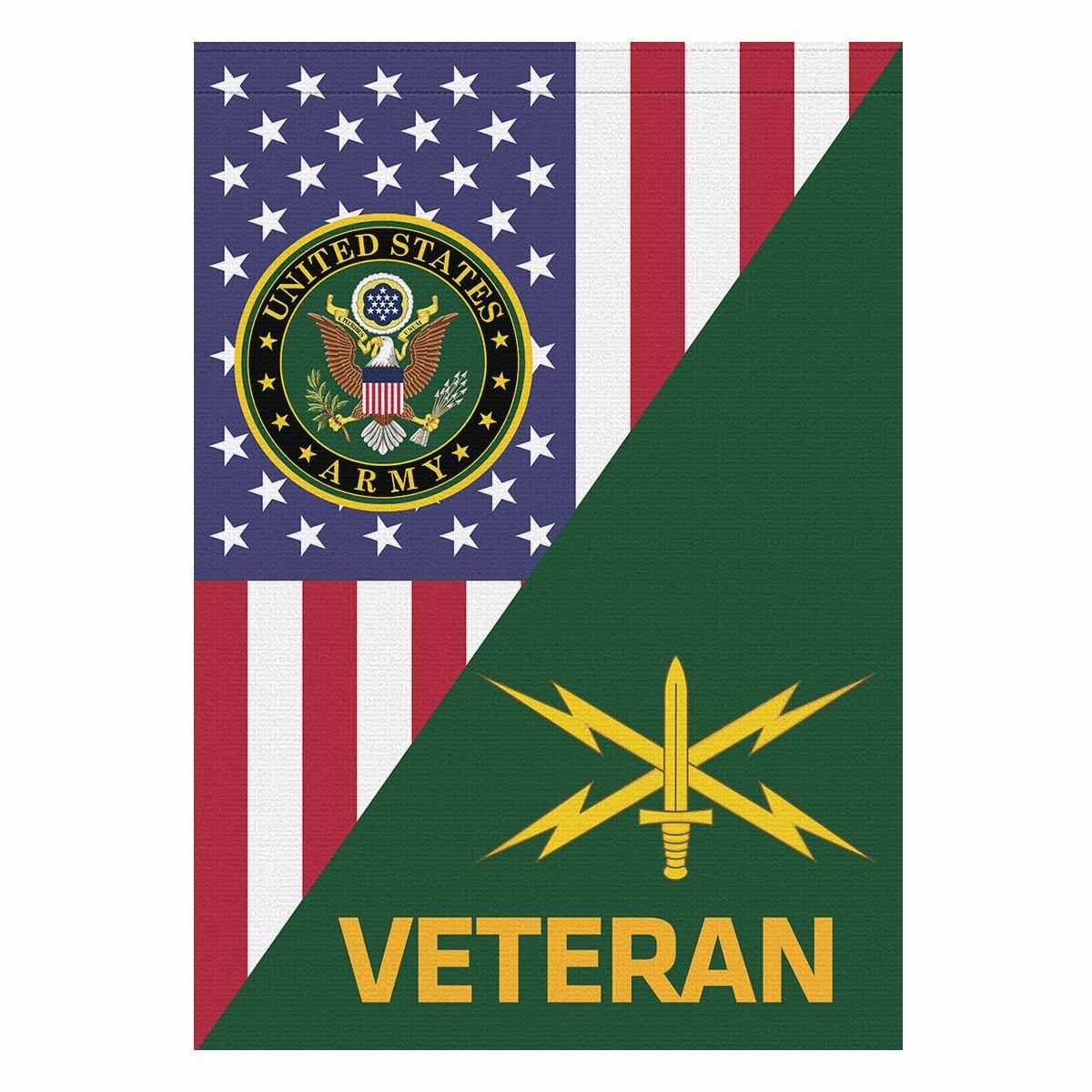 US Army Cyber Corps Veteran House Flag 28 Inch x 40 Inch Twin-Side Printing-HouseFlag-Army-Branch-Veterans Nation