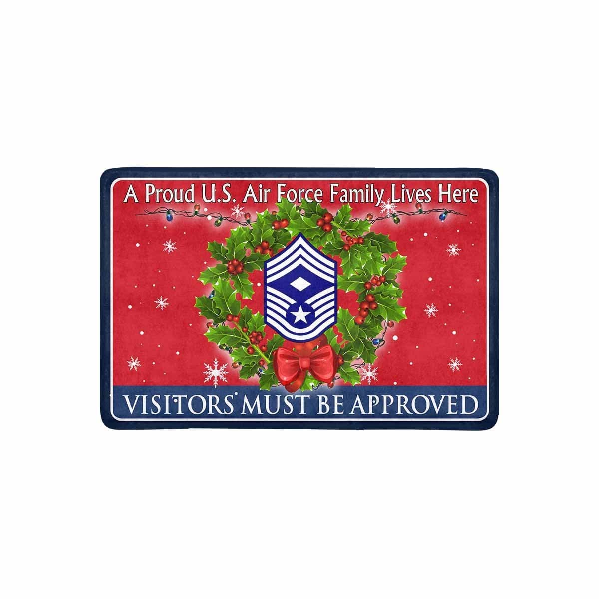 US Air Force E-9 First sergeant E-9 Rank - Visitors must be approved-Doormat-USAF-Ranks-Veterans Nation