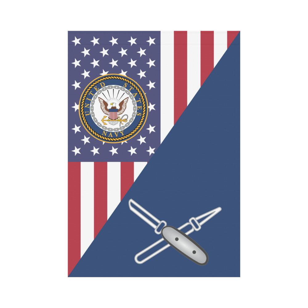 US Navy Lithographer Navy LI House Flag 28 inches x 40 inches Twin-Side Printing-HouseFlag-Navy-Rate-Veterans Nation