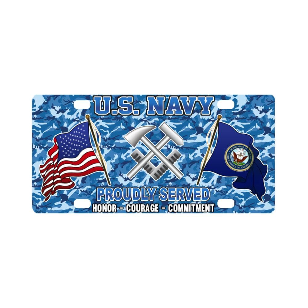 U.S Navy Hull Maintenance Technician Navy HT - Classic License Plate-LicensePlate-Navy-Rate-Veterans Nation