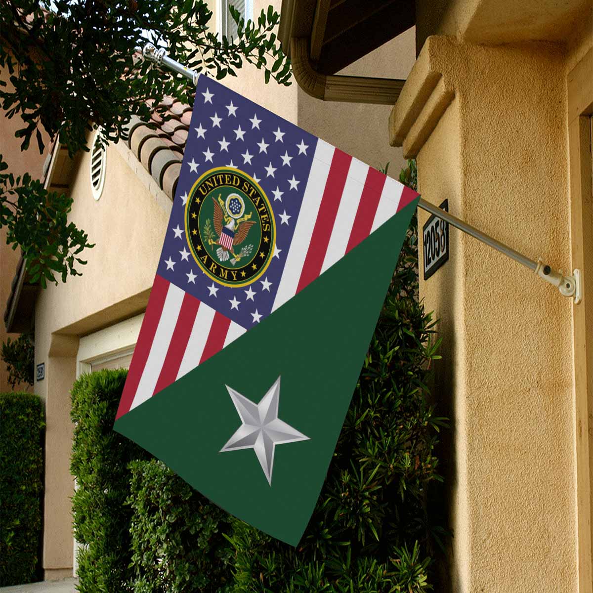 US Army O-7 Brigadier General O7 BG House Flag 28 Inch x 40 Inch 2-Side Printing-HouseFlag-Army-Ranks-Veterans Nation