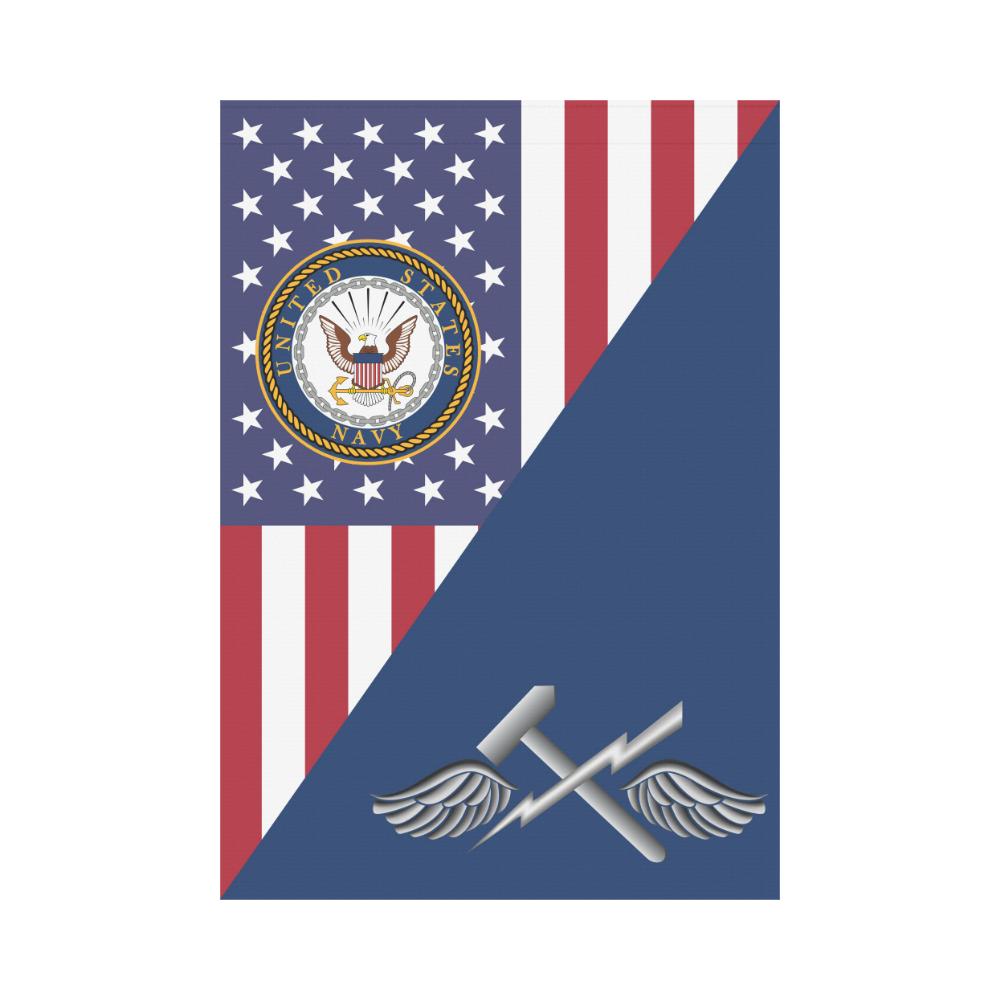 US Navy Aviation Support Equipment Tech Navy AS House Flag 28 inches x 40 inches Twin-Side Printing-HouseFlag-Navy-Rate-Veterans Nation