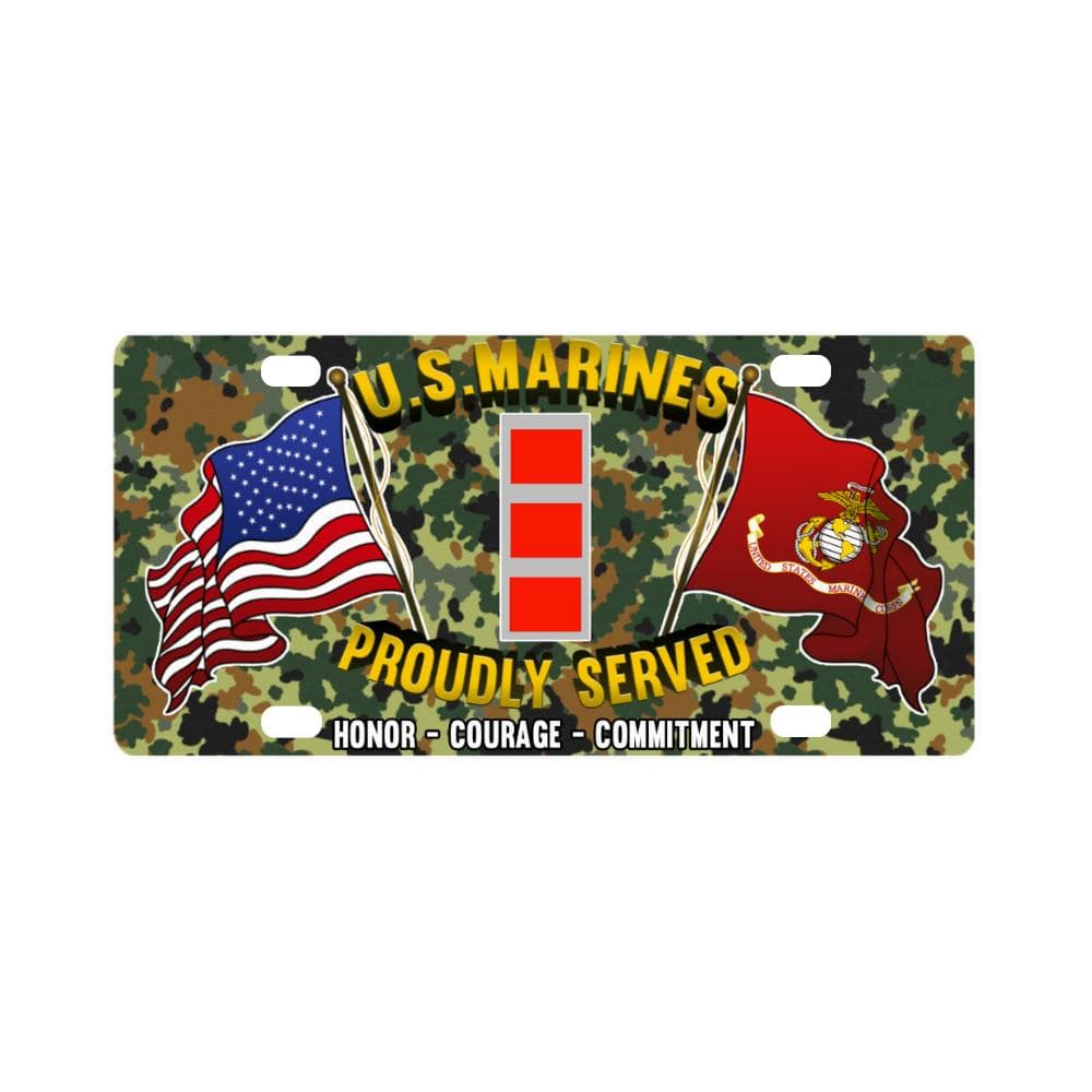 USMC W-4 Chief Warrant Officer 4 CW4 USMC CW4 Warr Classic License Plate-LicensePlate-USMC-Ranks-Veterans Nation