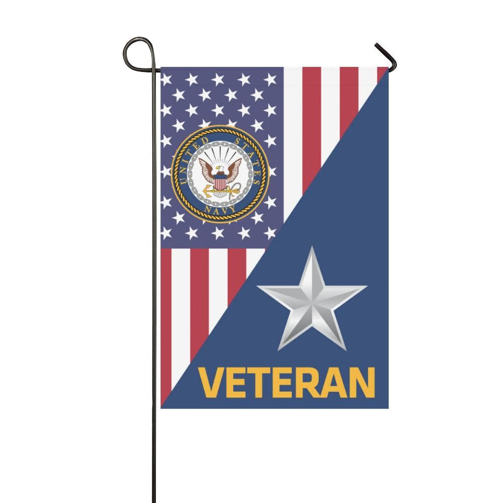 US Navy O-7 Rear Admiral Lower Half O7 RDML Veteran Garden Flag/Yard Flag 12 inches x 18 inches Twin-Side Printing-GDFlag-Navy-Officer-Veterans Nation